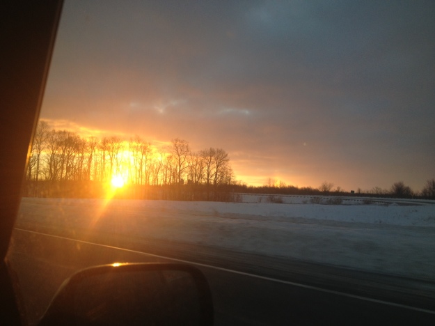 Sunrise over Ashtabula, Ohio. January 3, 2014